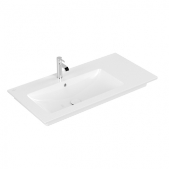 Praustuvas VILLEROY&BOCH Venticello 1000x500mm, skylė maišytuvui, dubuo kairėje, C+ danga 